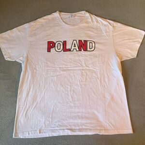 White vintage Poland tee 2XL